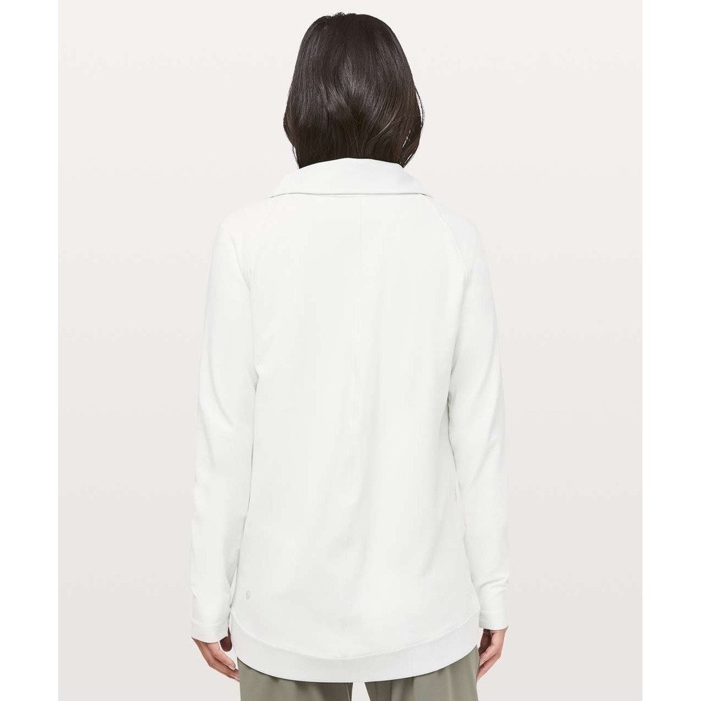 Lululemon Ready To Rulu Wrap Cardigan Snap Ocean Mist Size 8 Gray Blue - Picture 6 of 12